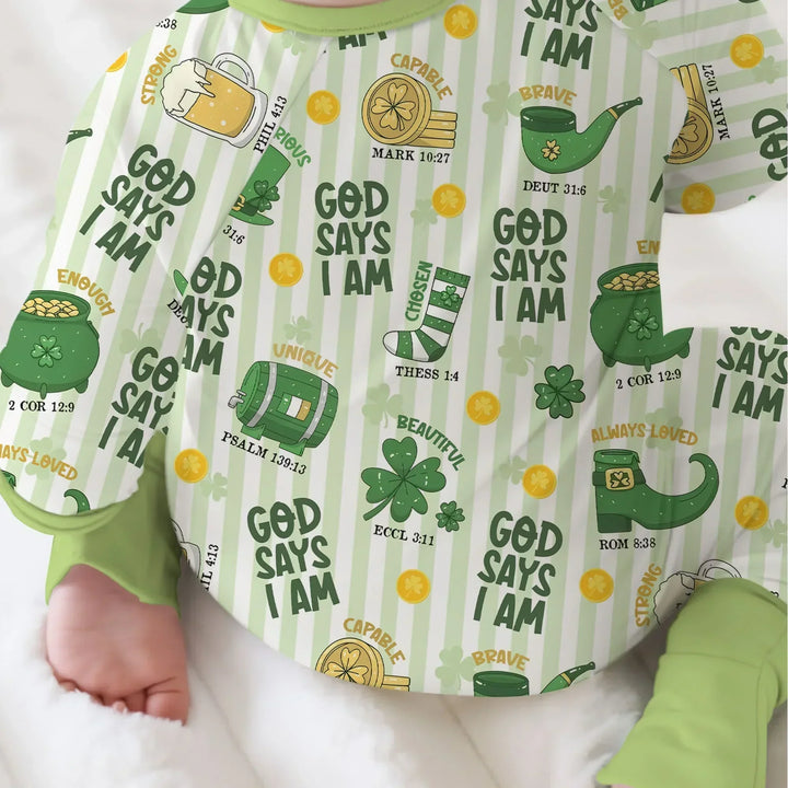 God Says I Am - Lucky & Loved Bamboo Convertible Zippy