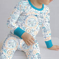 Zweiteiliges Langarm-Pyjama-Set mit Sommerfrüchten