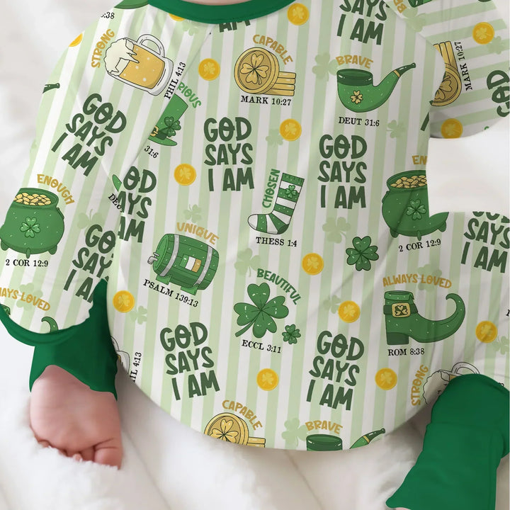 God Says I Am - Lucky & Loved Bamboo Convertible Zippy