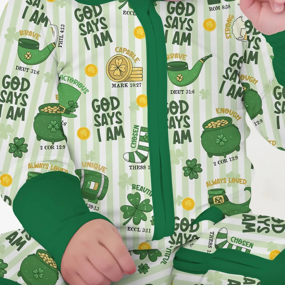 God Says I Am - Lucky & Loved Bamboo Convertible Zippy