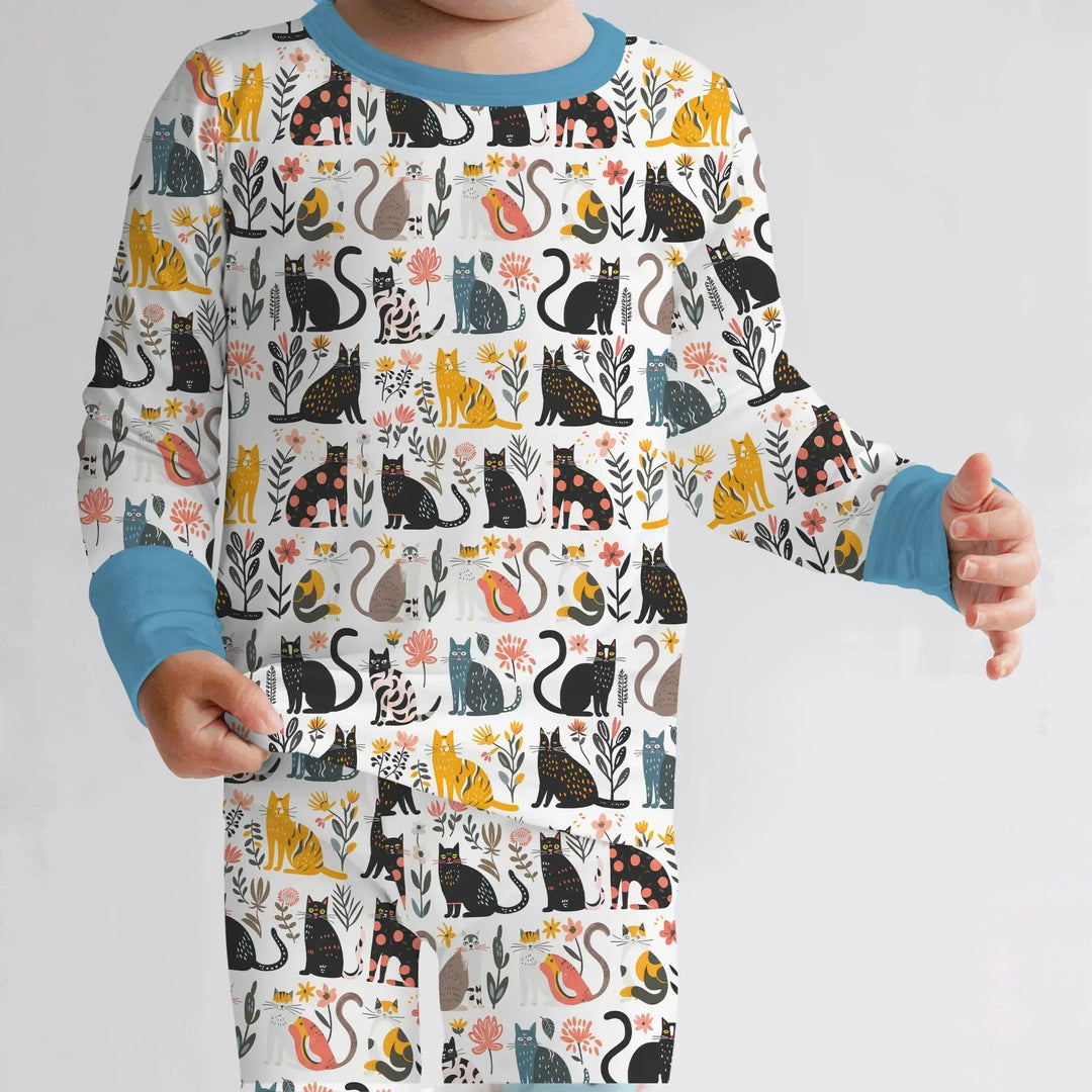 Zweiteiliges Langarm-Pyjama-Set mit Sommerfrüchten