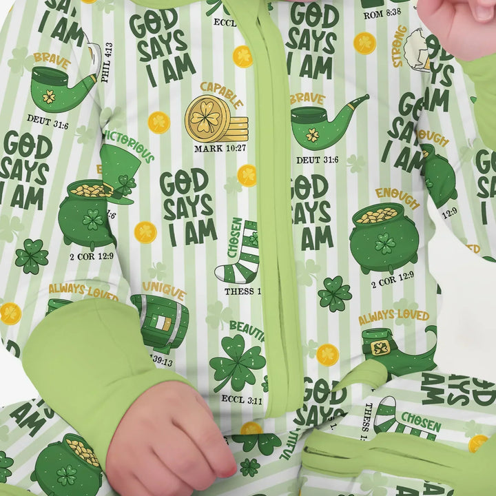 God Says I Am - Lucky & Loved Bamboo Convertible Zippy
