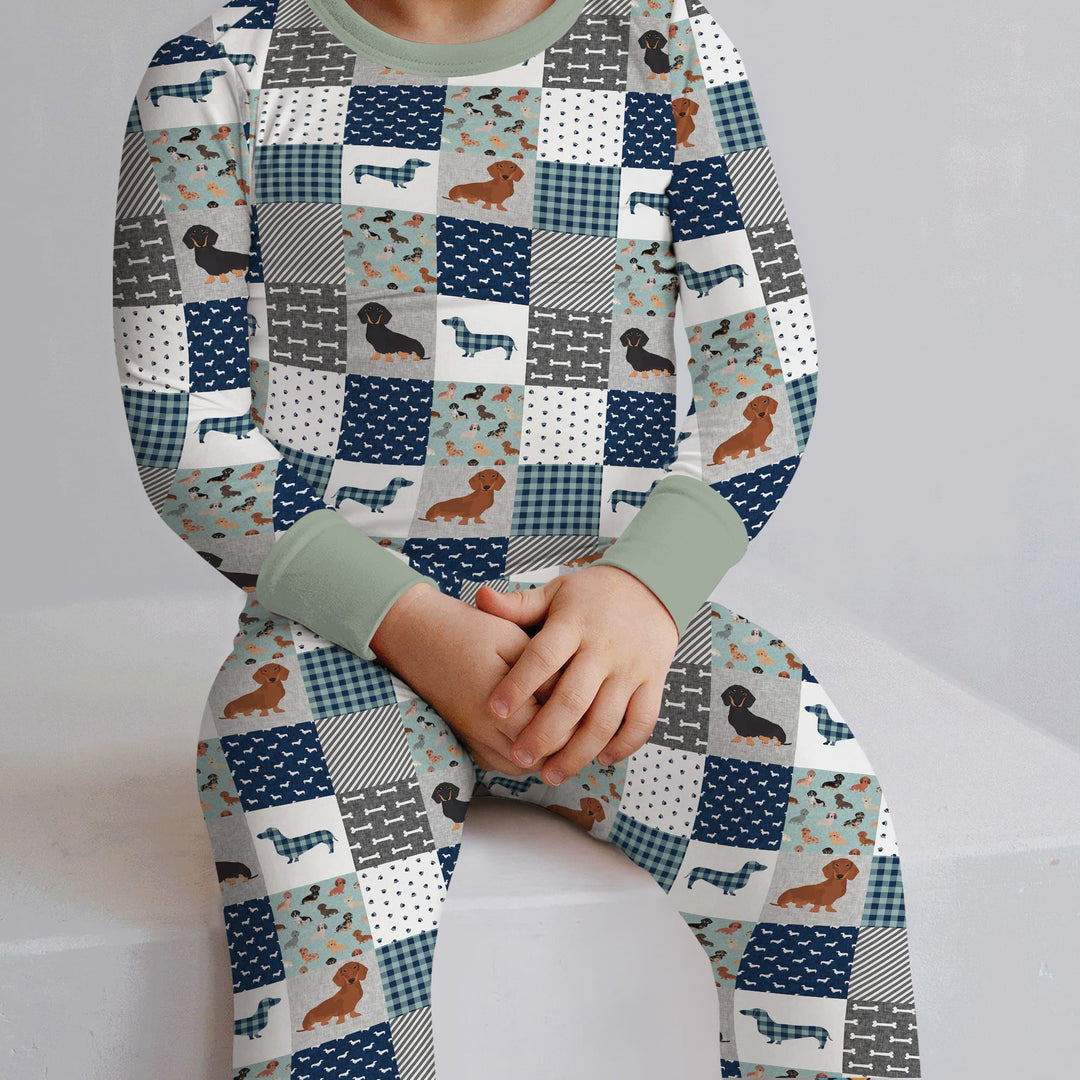 Zweiteiliges Langarm-Pyjama-Set mit Sommerfrüchten
