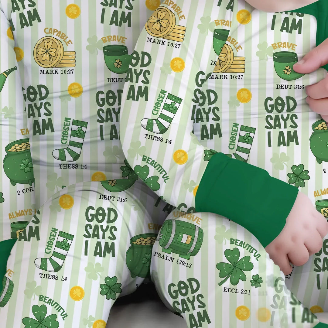 God Says I Am - Lucky & Loved Bamboo Convertible Zippy