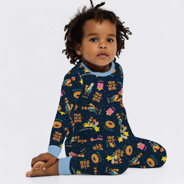 Feliz Dia de Reyes Bamboo Two Piece Long Sleeve Pajama Set