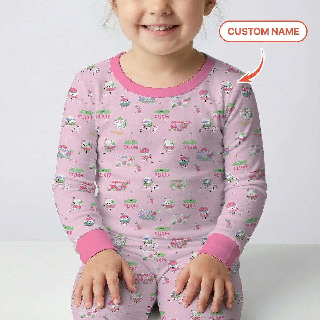 Zweiteiliges Langarm-Pyjama-Set mit Sommerfrüchten