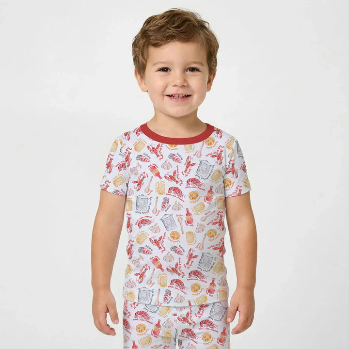 Zweiteiliges, kurzärmliges Pyjama-Set mit Marienkäfern