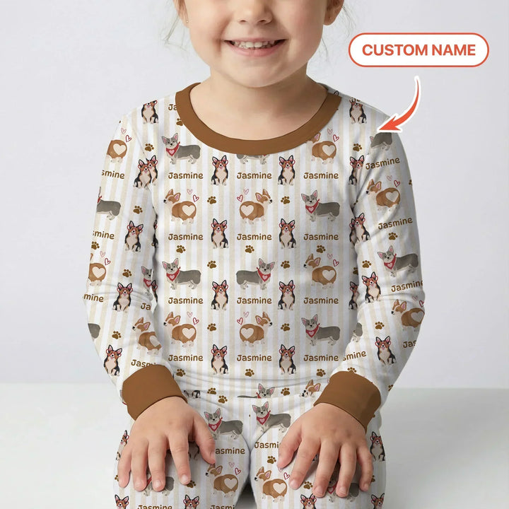 Zweiteiliges Langarm-Pyjama-Set mit Sommerfrüchten