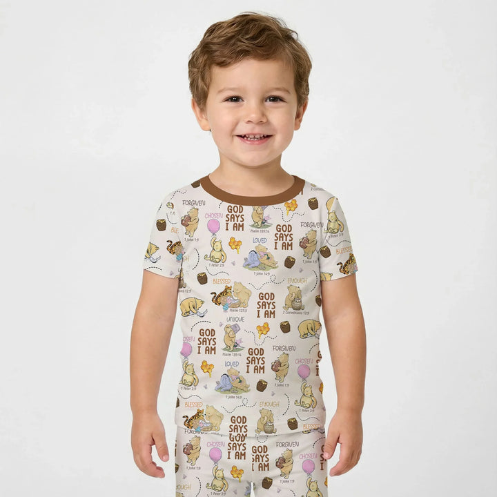 Zweiteiliges, kurzärmliges Pyjama-Set mit Marienkäfern