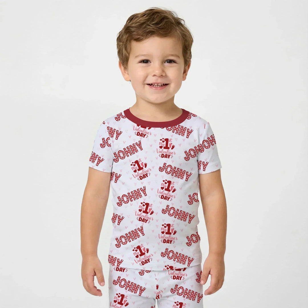 Zweiteiliges, kurzärmliges Pyjama-Set mit Marienkäfern