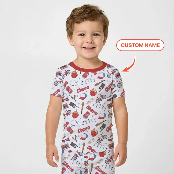 Zweiteiliges, kurzärmliges Pyjama-Set mit Marienkäfern