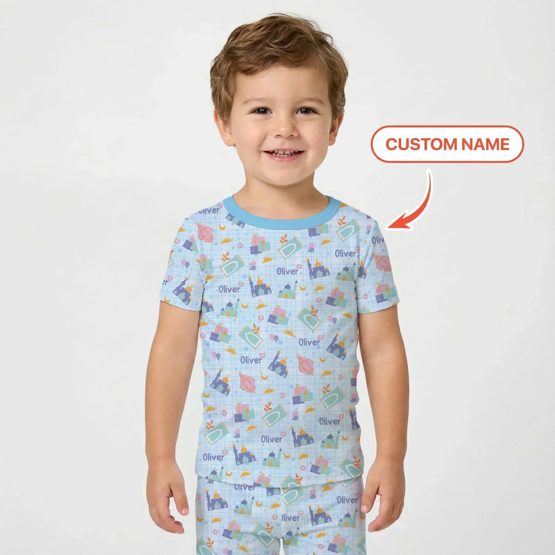 Zweiteiliges, kurzärmliges Pyjama-Set mit Marienkäfern