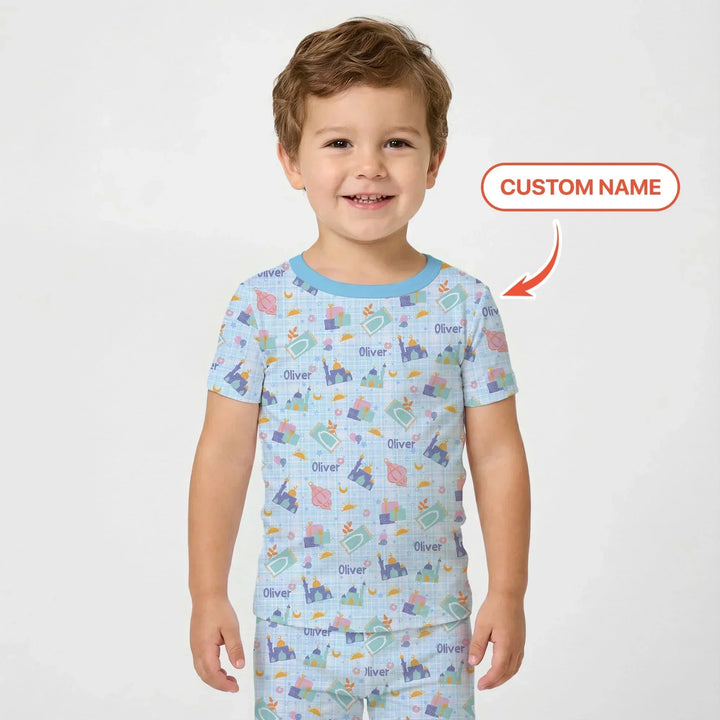 Zweiteiliges, kurzärmliges Pyjama-Set mit Marienkäfern