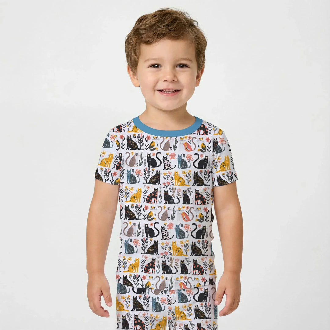 Zweiteiliges, kurzärmliges Pyjama-Set mit Marienkäfern