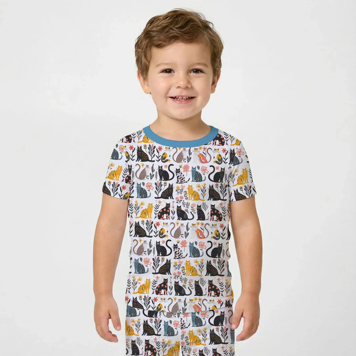 Zweiteiliges, kurzärmliges Pyjama-Set mit Marienkäfern