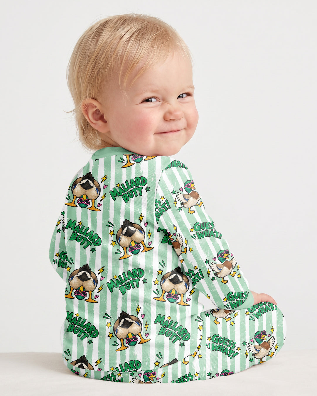 Guess What Mallard Butt Bamboo Two Piece Long Sleeve Pajama Set