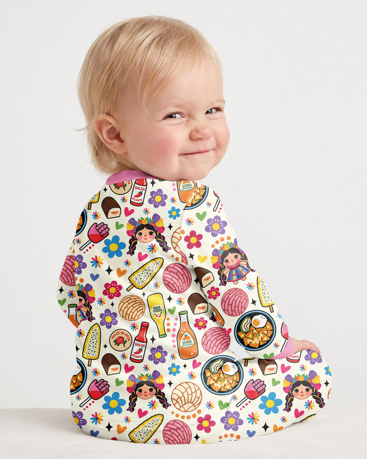 Little Mexican Fiesta Bamboo Two Piece Long Sleeve Pajama Set