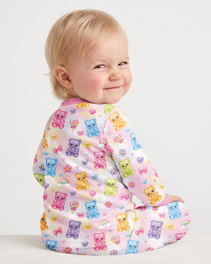 Gummy Bear Candyland Bamboo Two Piece Long Sleeve Pajama Set