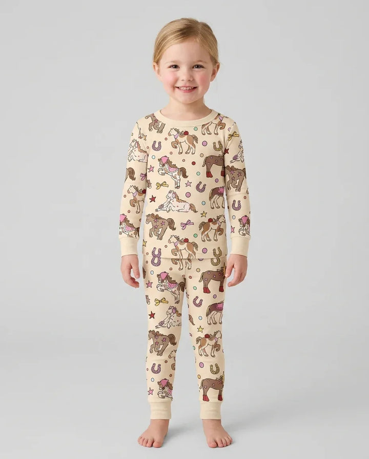 Zweiteiliges Langarm-Pyjama-Set mit Sommerfrüchten