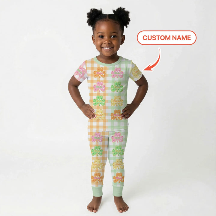 Zweiteiliges, kurzärmliges Pyjama-Set mit Marienkäfern