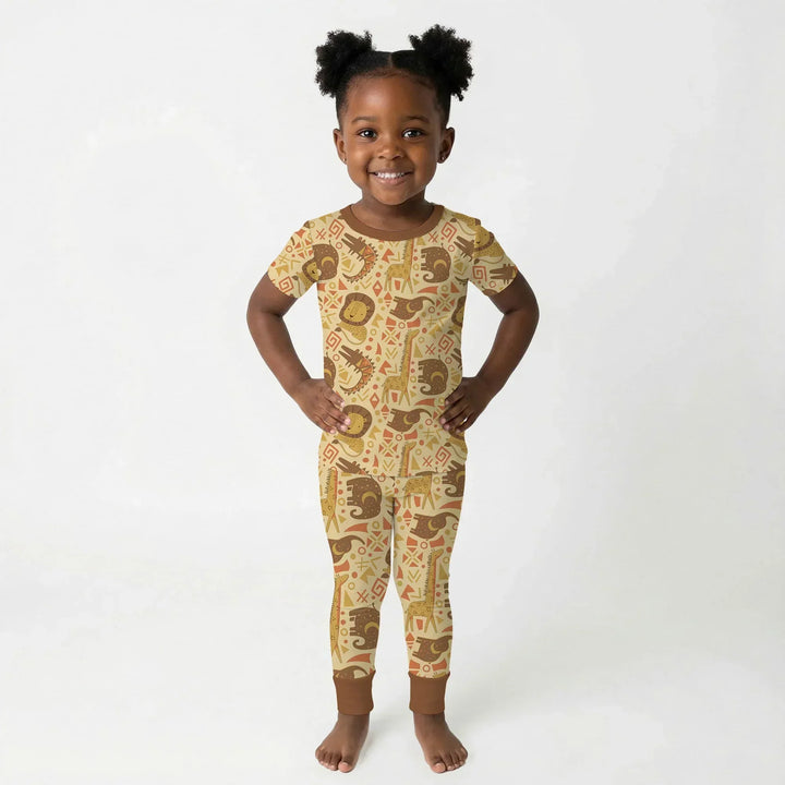 Zweiteiliges, kurzärmliges Pyjama-Set mit Marienkäfern