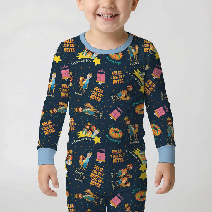 Feliz Dia de Reyes Bamboo Two Piece Long Sleeve Pajama Set