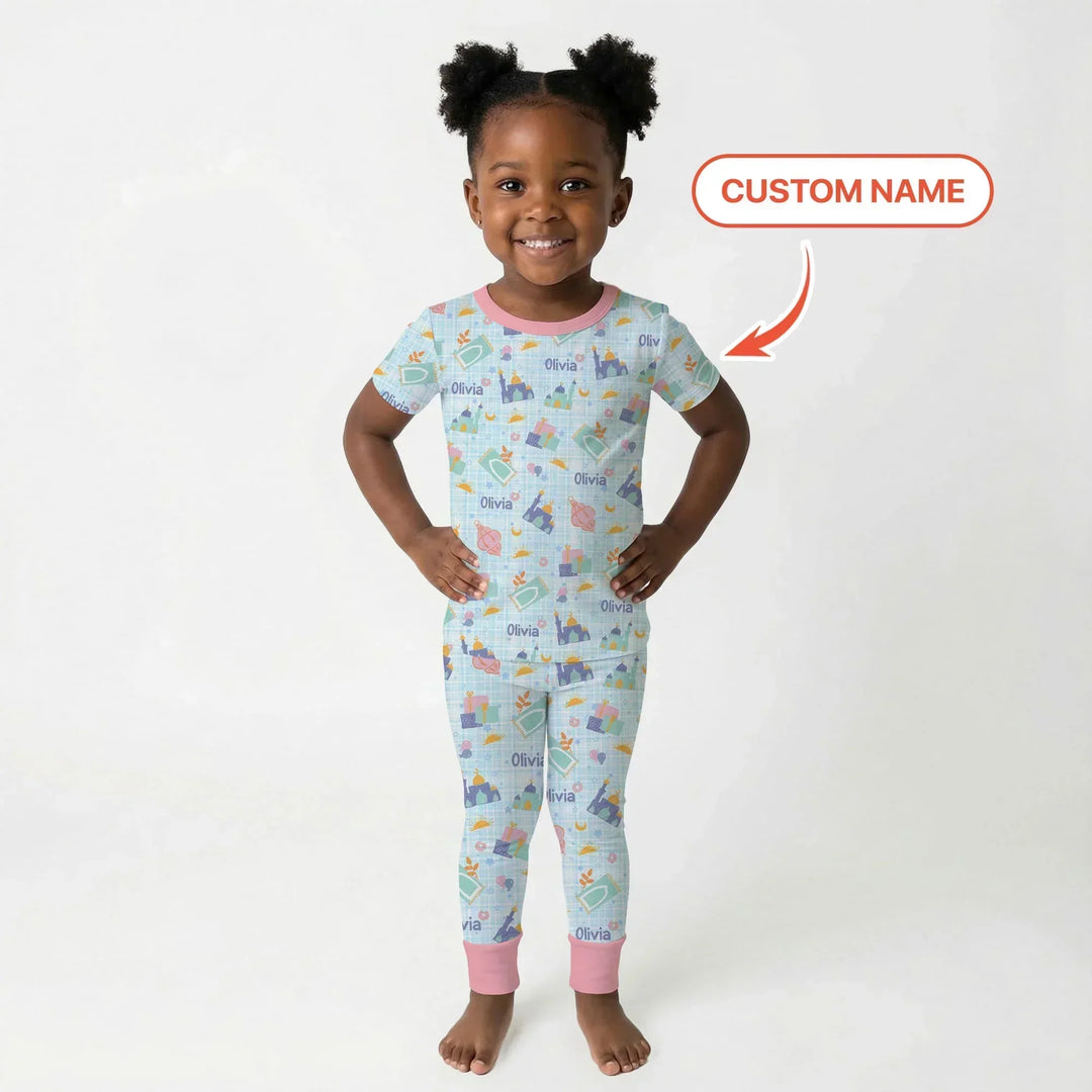 Zweiteiliges, kurzärmliges Pyjama-Set mit Marienkäfern