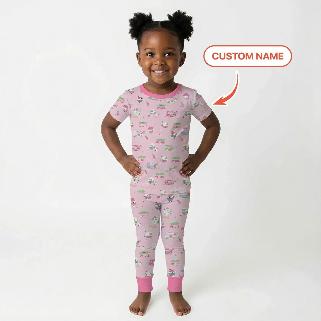 Zweiteiliges, kurzärmliges Pyjama-Set mit Marienkäfern