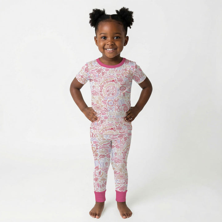Zweiteiliges, kurzärmliges Pyjama-Set mit Marienkäfern
