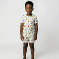 Template Zweiteiliges Pyjama-Set mit kurzen Ärmeln und Shorts