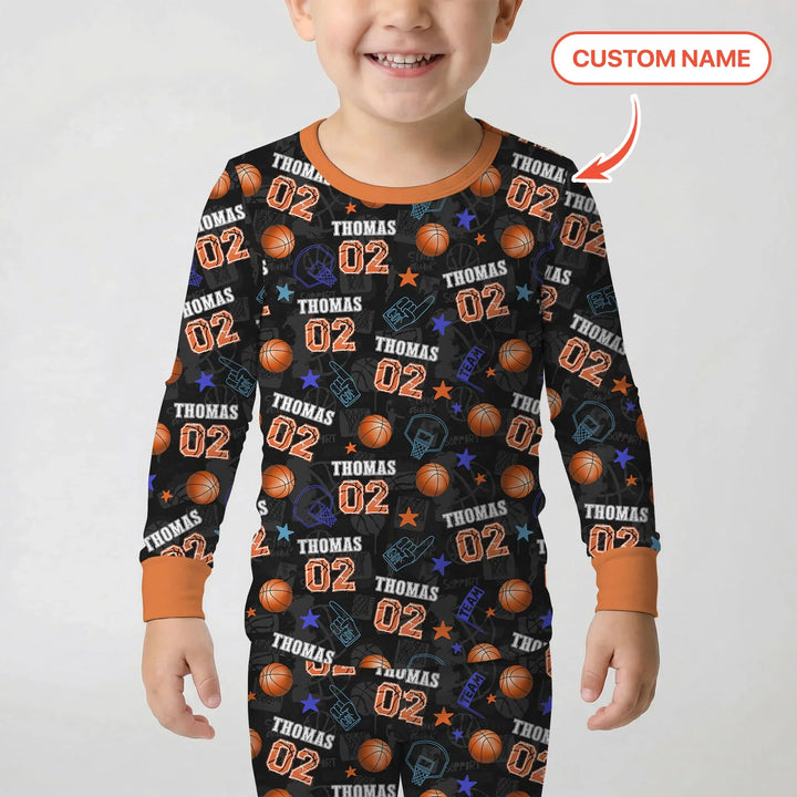 Zweiteiliges Langarm-Pyjama-Set mit Sommerfrüchten