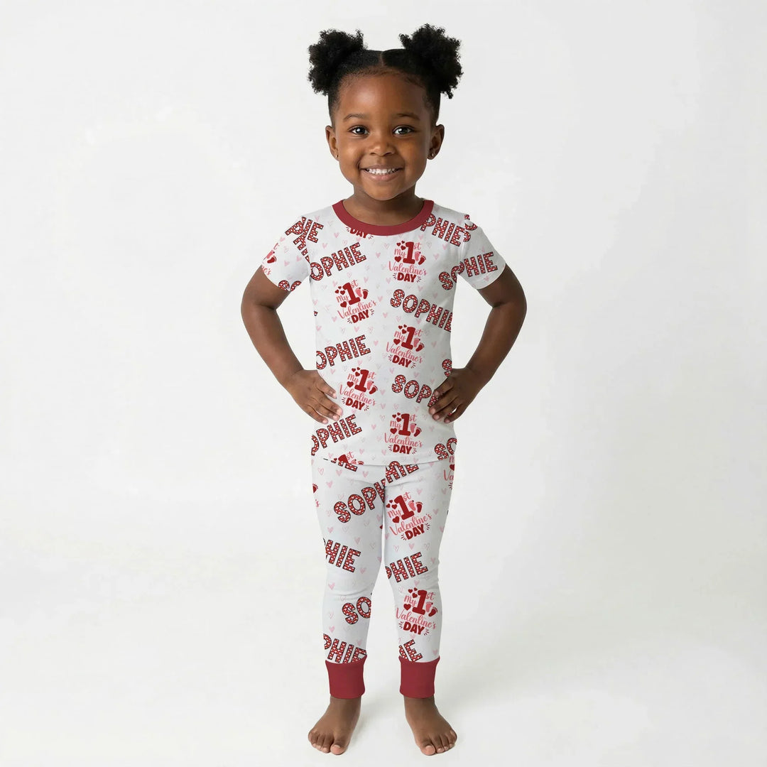 Zweiteiliges, kurzärmliges Pyjama-Set mit Marienkäfern