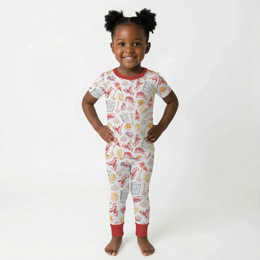 Zweiteiliges, kurzärmliges Pyjama-Set mit Marienkäfern