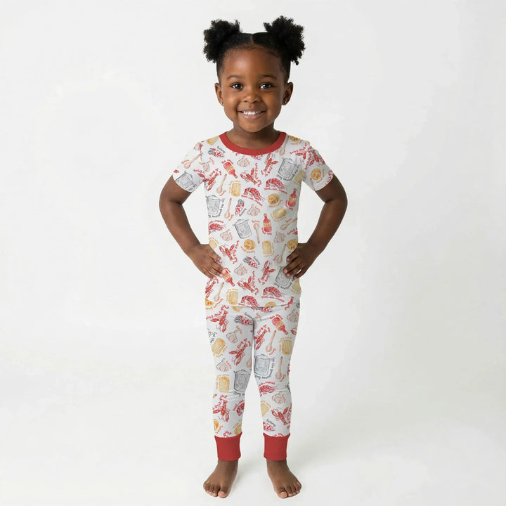 Zweiteiliges, kurzärmliges Pyjama-Set mit Marienkäfern