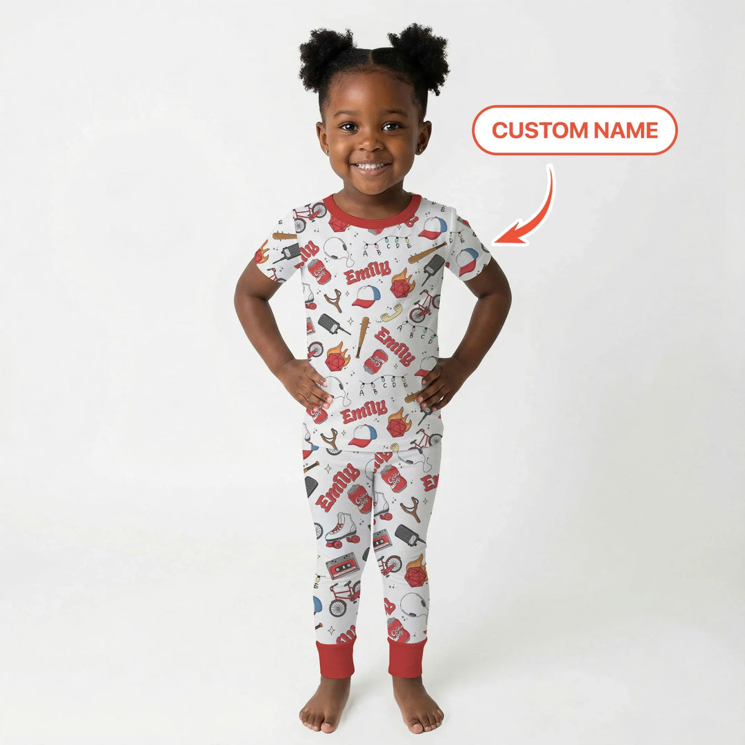 Zweiteiliges, kurzärmliges Pyjama-Set mit Marienkäfern