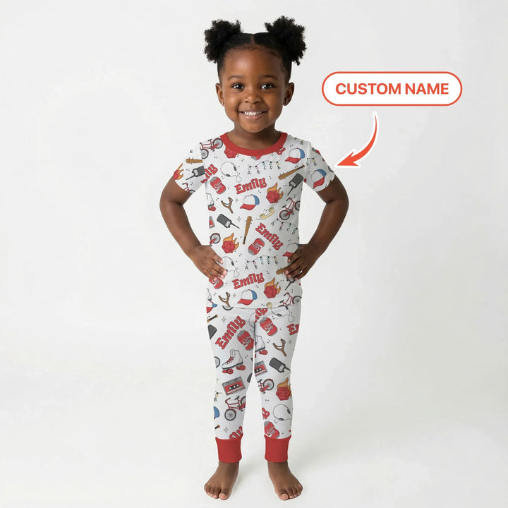 Zweiteiliges, kurzärmliges Pyjama-Set mit Marienkäfern