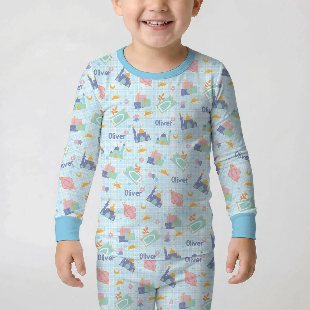 Ramadan and Eid Bamboo Two Piece Long Sleeve Pajama Set