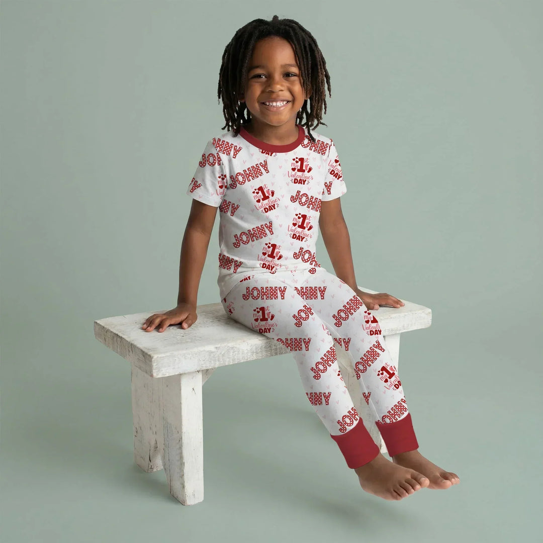 Zweiteiliges, kurzärmliges Pyjama-Set mit Marienkäfern