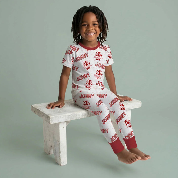 Zweiteiliges, kurzärmliges Pyjama-Set mit Marienkäfern