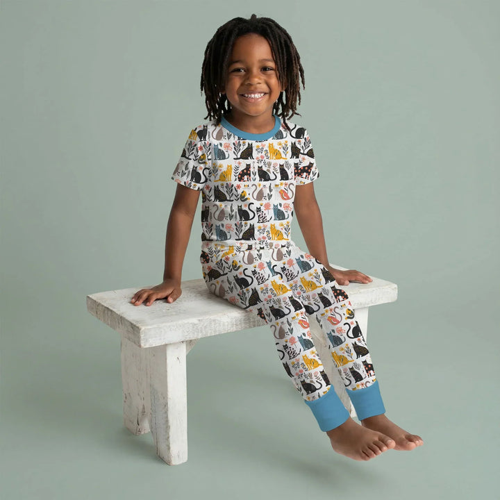Zweiteiliges, kurzärmliges Pyjama-Set mit Marienkäfern