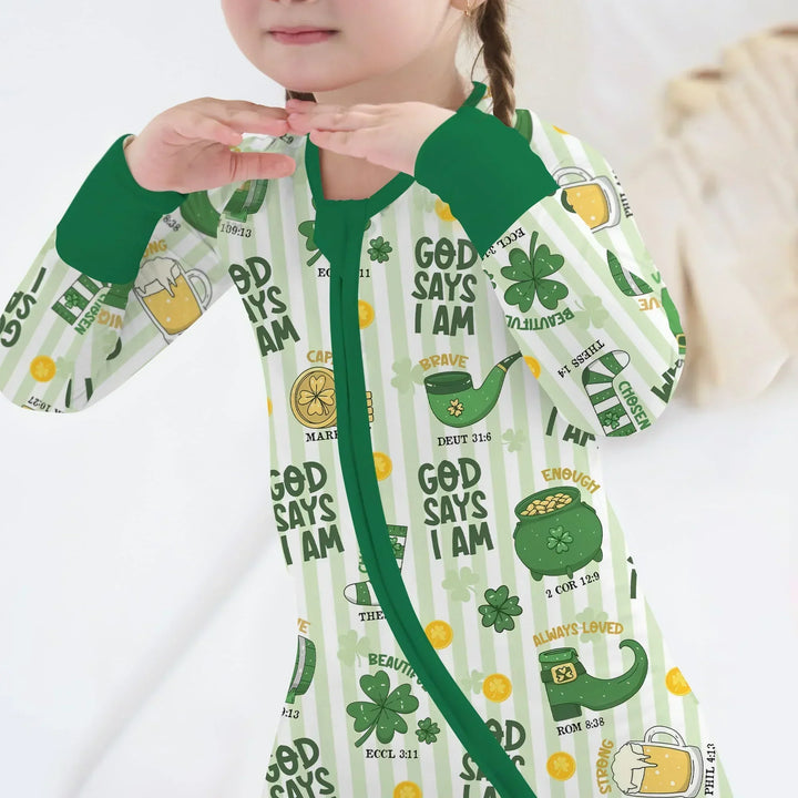 God Says I Am - Lucky & Loved Bamboo Convertible Zippy