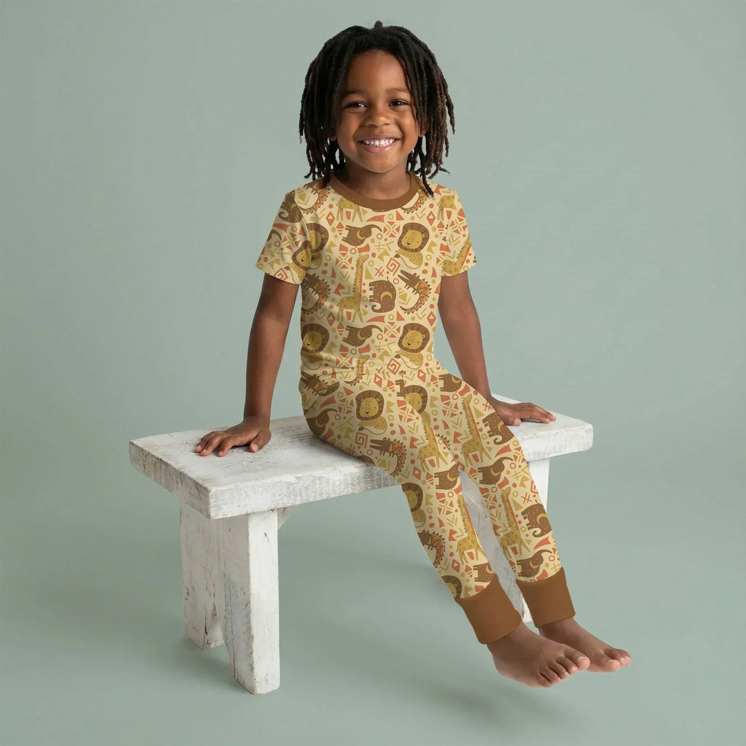 Zweiteiliges, kurzärmliges Pyjama-Set mit Marienkäfern