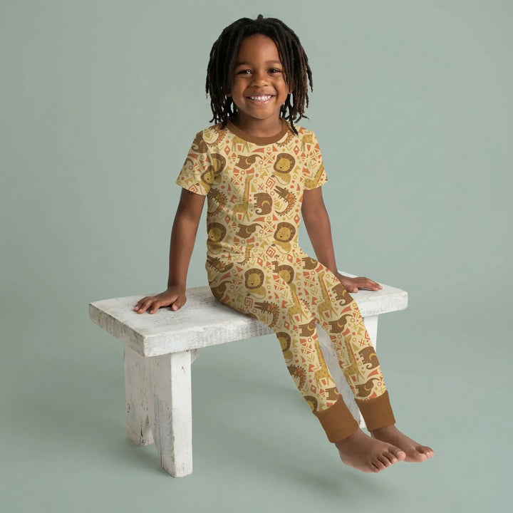Zweiteiliges, kurzärmliges Pyjama-Set mit Marienkäfern