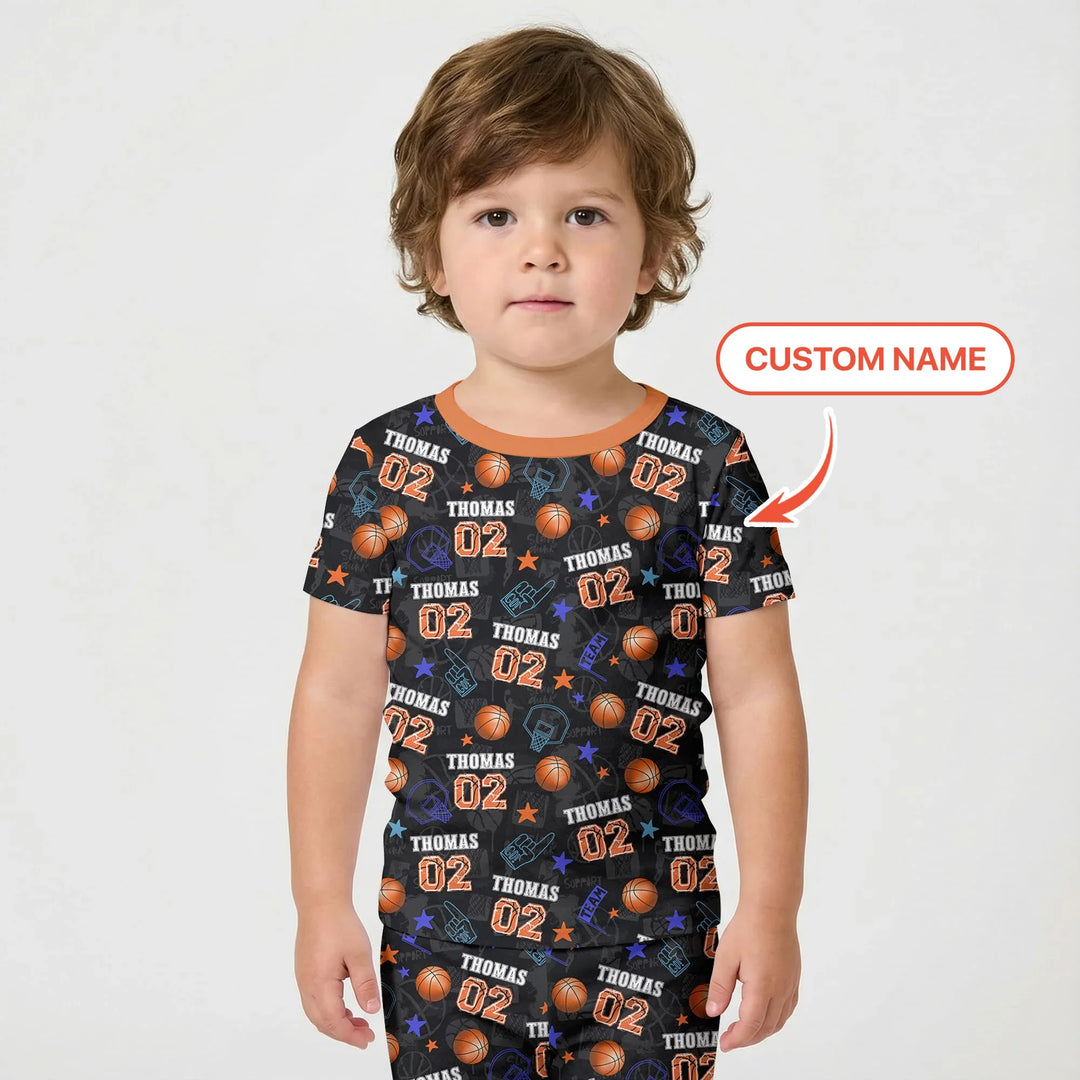Zweiteiliges Pyjama-Set mit kurzen Ärmeln und Shorts im Sommer-Design