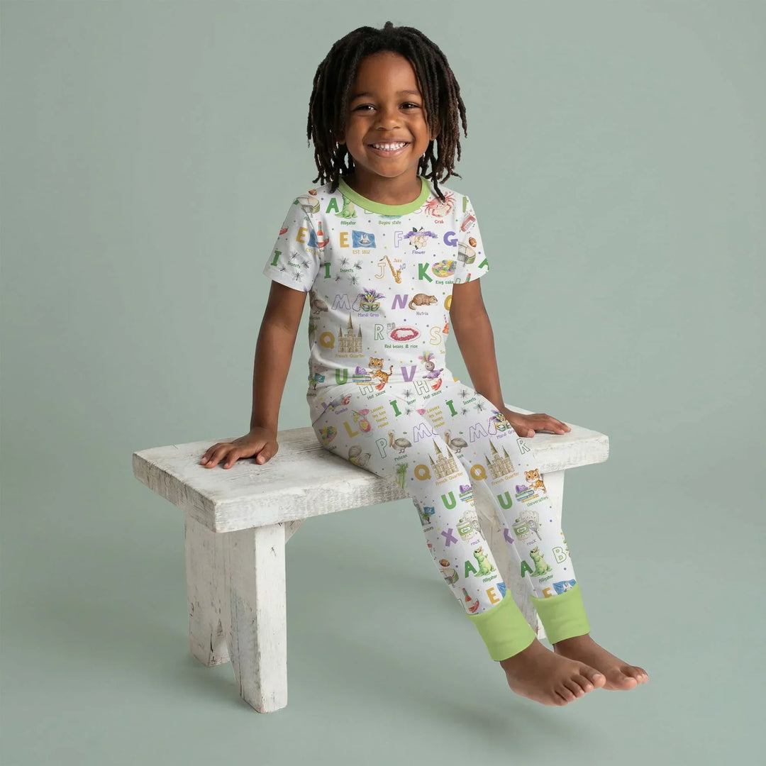 Zweiteiliges, kurzärmliges Pyjama-Set mit Marienkäfern