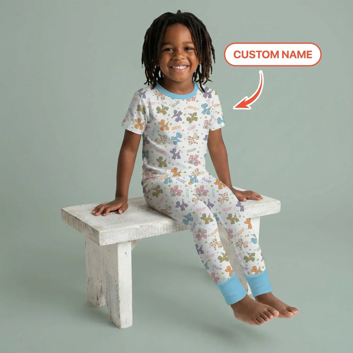 Zweiteiliges, kurzärmliges Pyjama-Set mit Marienkäfern