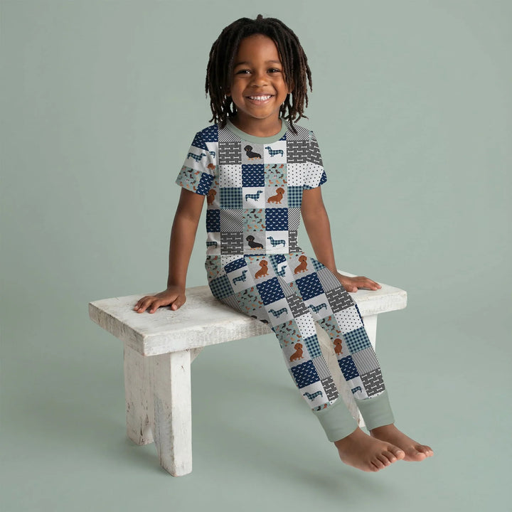 Zweiteiliges, kurzärmliges Pyjama-Set mit Marienkäfern