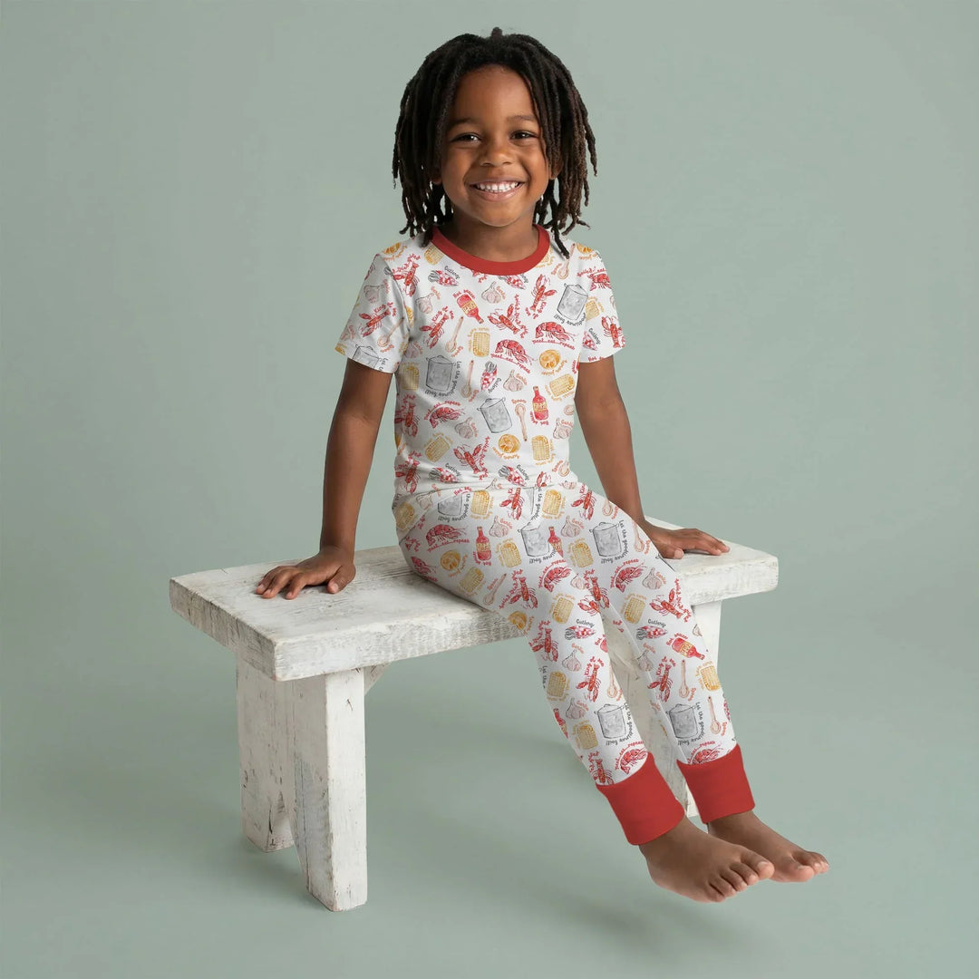 Zweiteiliges, kurzärmliges Pyjama-Set mit Marienkäfern