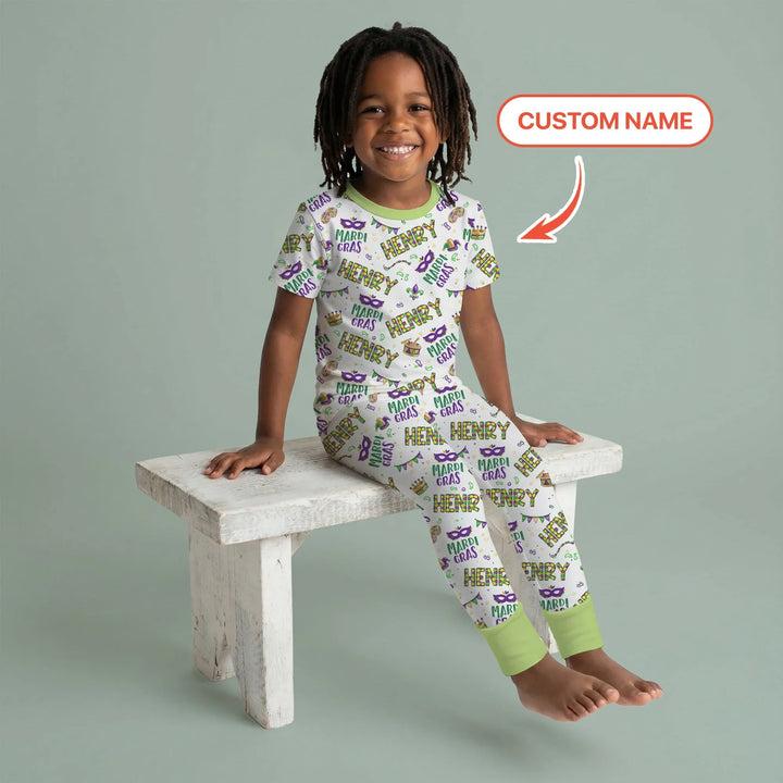 Zweiteiliges, kurzärmliges Pyjama-Set mit Marienkäfern