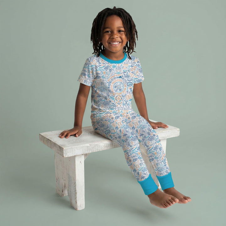 Zweiteiliges, kurzärmliges Pyjama-Set mit Marienkäfern